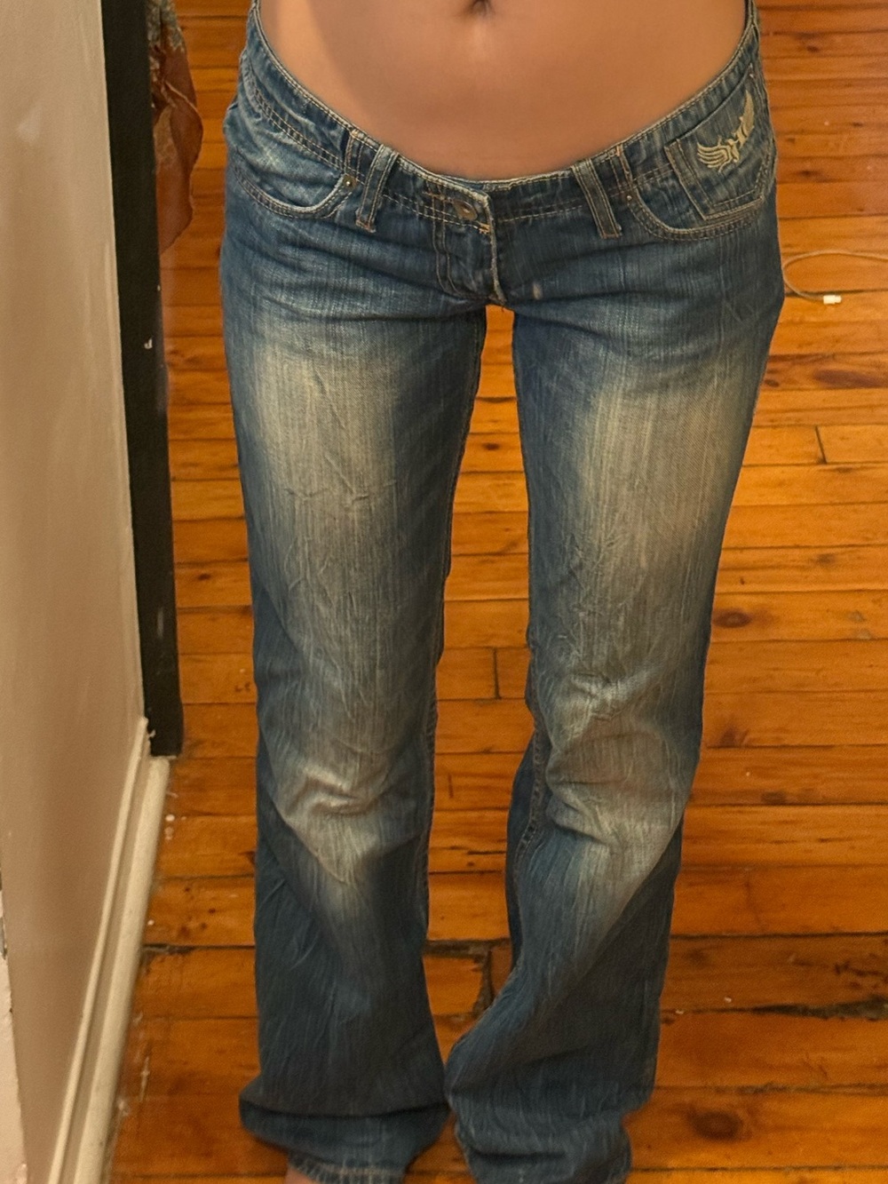 Vintage low rise bootcut denim